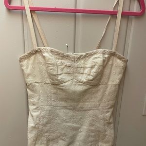 Adorable Nanette Lenore Cream Bustier size 4